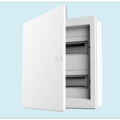 Tủ điện âm tường (tủ aptomat) Simon Mặt phẳng, nhựa mờ SMX65CS-21AB