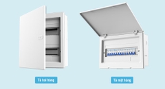 Tủ điện âm tường (tủ aptomat) Simon mặt phẳng nhựa mờ SMX65CS-26AB