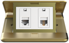 Module Ổ cắm âm sàn Simon ZD015229 gồm 1 mạng + Telephone Màu Vàng