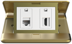 Module Ổ cắm âm sàn Simon ZD015496 Gồm 1 HDMI + Hạt mạng Cat.6 màu vàng