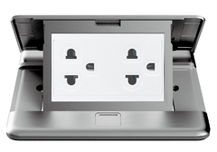 Module Ổ cắm âm sàn đôi 3 chấu thường 16A Simon ZD021287 màu Bạc