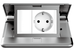 Module ổ cắm âm sàn Schuko Simon ZD021687  màu Bạc