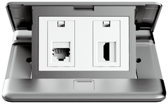 Module Ổ cắm âm sàn gồm HDMI + Mạng Simon ZD021496 Màu Bạc