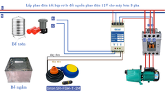 Sơ đồ lắp đặt phao điện chống cạn chống tràn cho máy bơm 1 pha và 3 pha – Hướng dẫn chi tiết an toàn chuẩn kỹ thuật