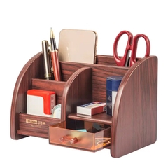 Hộp Đựng Bút Viết Văn Phòng Phẩm Để Bàn Bằng Gỗ C22