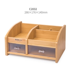 Hộp Đựng Bút Viết Văn Phòng Phẩm Để Bàn Bằng Gỗ C32