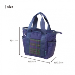TIGORA Pouch Check Pattern x Navy Cart Pouch 0202132824