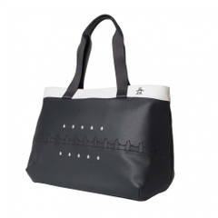 Munsingwear Boston Bag Munsing Synthetic Leather Penguin Embroidery Tote Bag MG5FTT02L