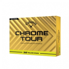 Callaway Golf Ball 1 Dozen CHROME TOUR 24 360 YELLOW STRIPE 7193711421