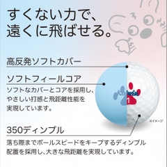 kolwin Golf Ball 1 Dozen Ball Soft High Repulsion White
