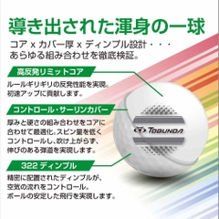 TOBUNDA Golf Ball 1 Dozen ONE LINE One Line Golf Ball White Ball