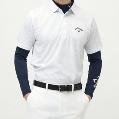 Callaway Men's Golf Wear Stripe Print Pique Set Shirt 6217564081