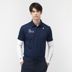 le coq sportif golf Men's Golf Wear Short Sleeve Shirt with Inner LG5FTZ00M