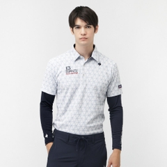 le coq sportif golf Men's Golf Wear Short Sleeve Shirt with Inner LG5FTZ00M