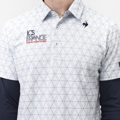 le coq sportif golf Men's Golf Wear Short Sleeve Shirt with Inner LG5FTZ00M