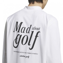 adidas Men's Golf Wear Back Graphic Long Sleeve Mock Shirt JVV08