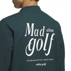 adidas Men's Golf Wear Back Graphic Long Sleeve Mock Shirt JVV08
