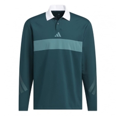 adidas Men's Golf Wear Beyond The Course Color Block Long Sleeve Polo Shirt JM9581