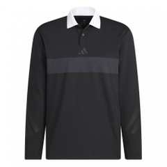 adidas Men's Golf Wear Beyond The Course Color Block Long Sleeve Polo Shirt JM9581