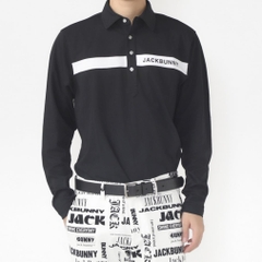 Jack Bunny Men's Golf Wear Mesh Ponte Long Sleeve Polo Shirt 2624261919