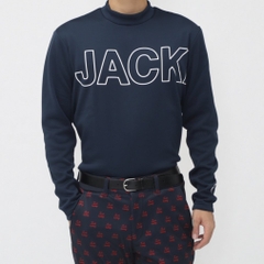 Jack Bunny Men's Golf Wear KARUISHI ECO Mock Neck Cut and Sewn (Long Sleeve) 2624266121