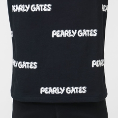 PEARLY GATES Men's Golf Wear C Sorona French Terry Long Sleeve High Neck Cut and Sewn Puffy Logo Pattern 0536166019