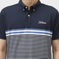 Titleist Men's Golf Wear Yarn-Dyed Panel Stripe Shirt TMPMS118J