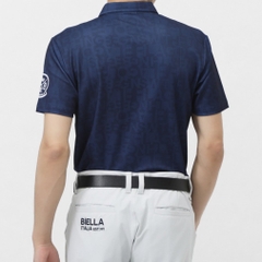FILA Men's Golf Wear Typography Style Print Short Sleeve Shirt 744604