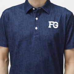 FILA Men's Golf Wear Typography Style Print Short Sleeve Shirt 744604