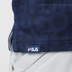 FILA Men's Golf Wear Typography Style Print Short Sleeve Shirt 744604