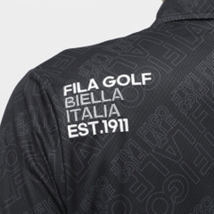 FILA Men's Golf Wear Typography Print Short Sleeve Shirt 744640