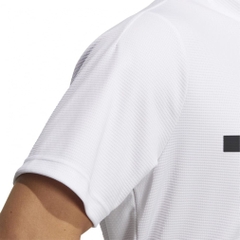 adidas Men's Golf Wear Big Logo Short Sleeve Mock Neck Shirt