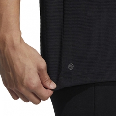 adidas Men's Golf Wear Big Logo Short Sleeve Mock Neck Shirt