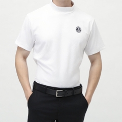 Jack Bunny Men's Golf Wear Logo JQ Mock Neck Cut & Sew (Short Sleeve) 2625167113