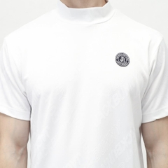 Jack Bunny Men's Golf Wear Logo JQ Mock Neck Cut & Sew (Short Sleeve) 2625167113