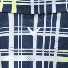 Callaway Men's Golf Wear Ventilated Mesh Check Pattern Short Sleeve Shirt C24134115