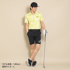 Callaway Men's Golf Wear Back Cool Spray Flower Print Short Sleeve Shirt C24134128