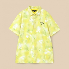 Callaway Men's Golf Wear Back Cool Spray Flower Print Short Sleeve Shirt C24134128