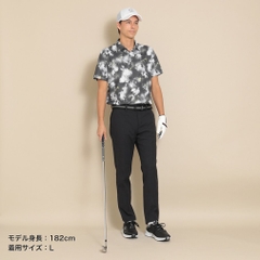 Callaway Men's Golf Wear Back Cool Spray Flower Print Short Sleeve Shirt C24134128
