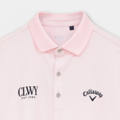 Callaway Men's Golf Wear Big Pique Stand Collar Short Sleeve Polo Shirt C26134100