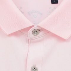 Callaway Men's Golf Wear Big Pique Stand Collar Short Sleeve Polo Shirt C26134100