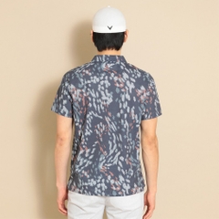 Callaway Men's Golf Wear Multi-Color Print Mesh Pique Open Collar Shirt