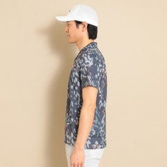 Callaway Men's Golf Wear Multi-Color Print Mesh Pique Open Collar Shirt