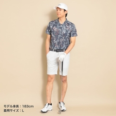 Callaway Men's Golf Wear Multi-Color Print Mesh Pique Open Collar Shirt