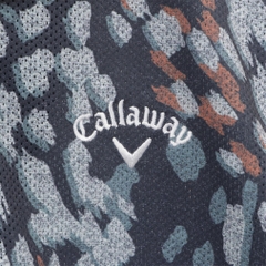 Callaway Men's Golf Wear Multi-Color Print Mesh Pique Open Collar Shirt