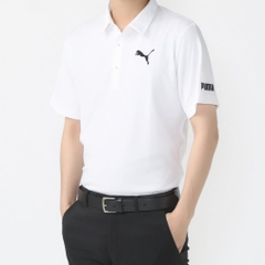 PUMA Men's Golf Wear Stretch Pique Mesh Collar CAT Polo SS 629935
