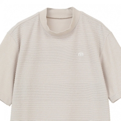 TRAVIS MATHEW Men's Golf Wear S/S Jacquard Mock Neck 7AJ026