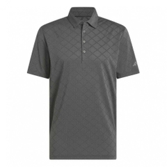 adidas Men's Golf Wear Seasonal Jacquard Short Sleeve Button-Down Shirt KA7903