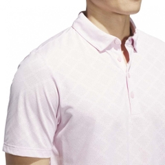 adidas Men's Golf Wear Seasonal Jacquard Short Sleeve Button-Down Shirt KA7903