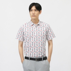 PING Men's Golf Wear Dot Mesh All-Over Pattern Short Sleeve Polo Shirt 6215260703